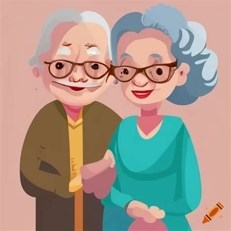 Grandma And Grandpa Cartoon