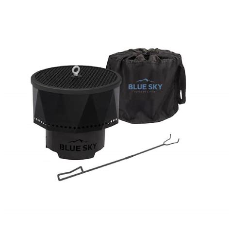 Buy The Ridge 15.7 in. x 12.5 in. Round Steel Wood Pellet Portable ...