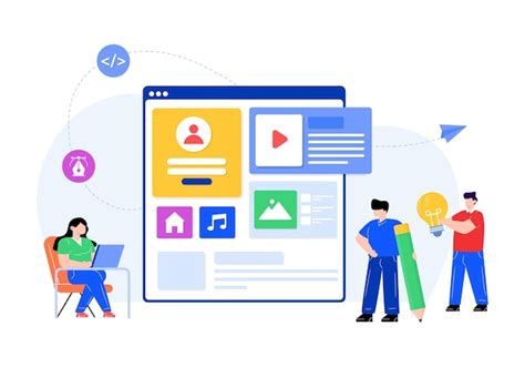 Flache bearbeitbare Illustration des Ui-Designs | Premium Vektor