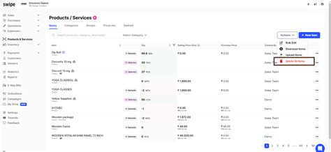 How to delete all existing products in bulk on Web? - General - Swipe