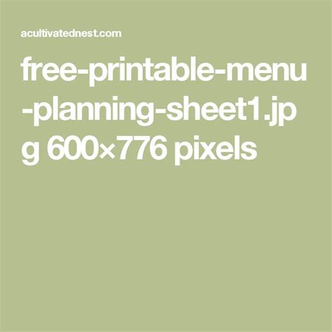 Free printable menu, Free printables, Wall printables