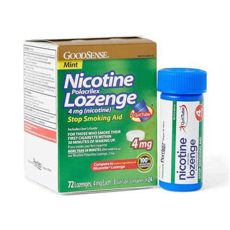 GoodSense Nicotine Polacrilex Lozenges 4mg 72Ct