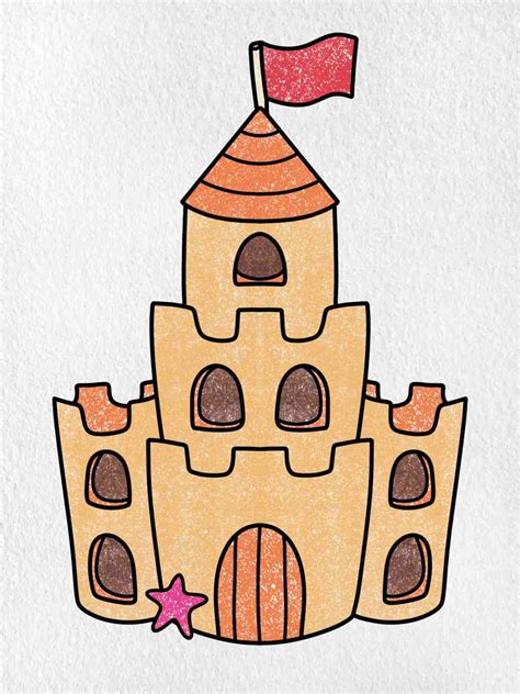 Sand Castle Drawing
