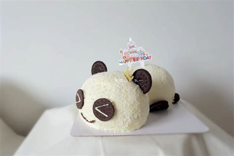 熊猫造型蛋糕的做法_【图解】熊猫造型蛋糕怎么做如何做好吃_熊猫造型蛋糕家常做法大全_漪弈_木一_豆果美食
