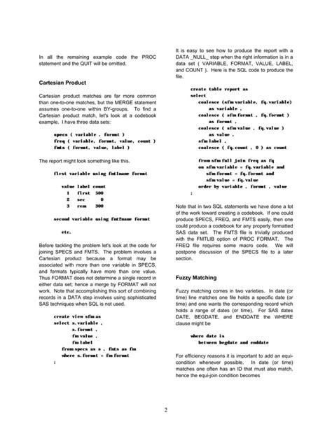 Proc SQL 的图像结果