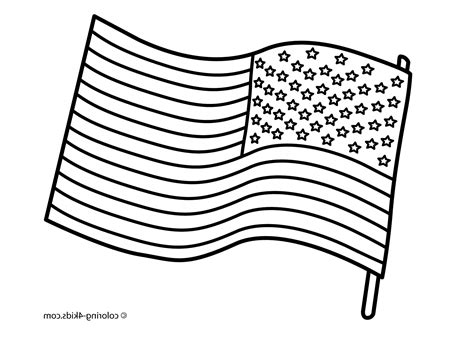American Flag Outline Svg