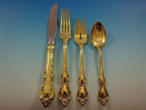 Spanish Provincial Gold by Towle Sterling Silver Flatware Service Set ...