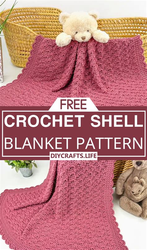 Image result for Large Shell Pattern Crochet Blanket