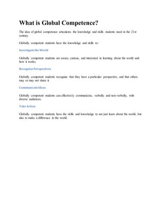 Global Competency Knowledge 的图像结果