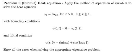 Image result for Using Separation Method for Heat Equation