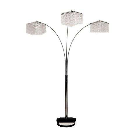 Ore International 84H 3 CRYSTAL INSPIRATIONAL ARCH FLOOR LAMP