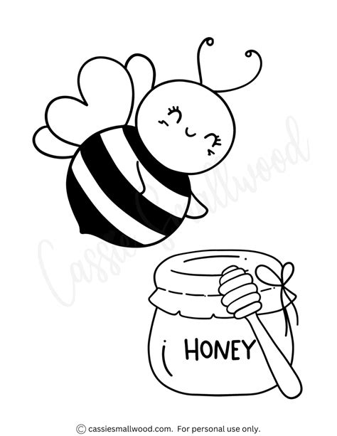 50 Cute Bee Coloring Pages (Free Printable) - Cassie Smallwood