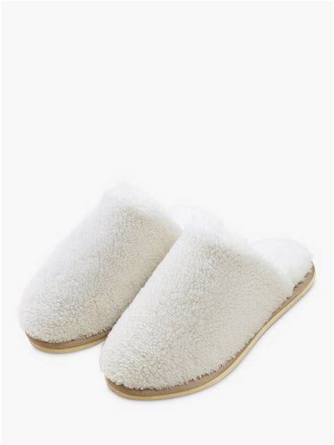 Celtic & Co. Teddy Sheepskin Mule Slippers, Ecru, 9