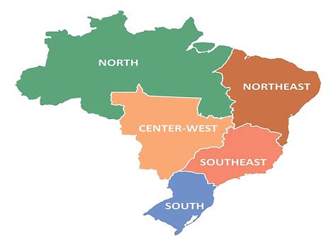 The Five Regions Of Brazil - WorldAtlas