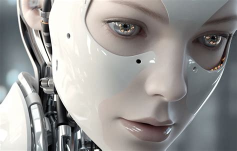 Wallpaper machine, face, wire, robot, head, cyborg, mechanisms, the ...