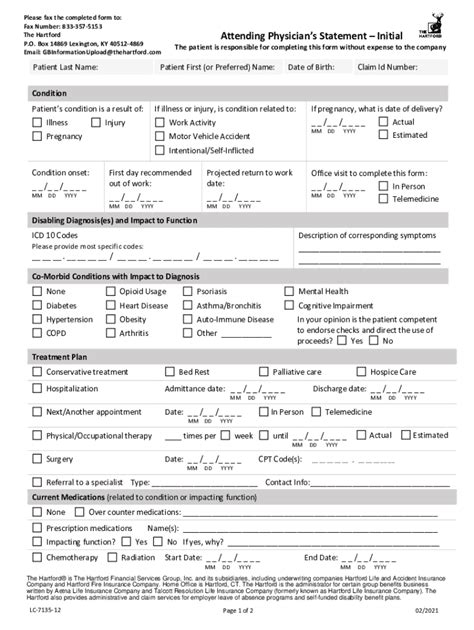 2021-2026 Form The Hartford LC-7135 - Blank Fillable Template | Fill ...