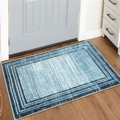 Amazon.com: Lahome Modern Abstract Area Rug, Washable Blue 2x3 Entryway ...