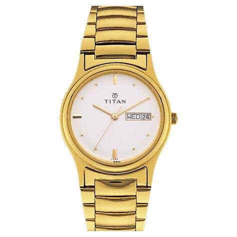 Buy Online Titan Quartz Analog with Day and Date White Dial Watch for ...