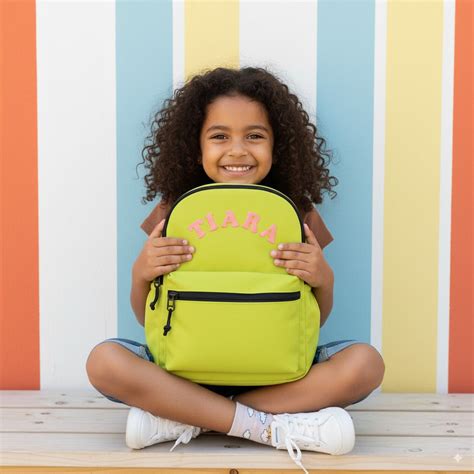 Personalized Kids Backpack – For School & Travel (Lime Green)