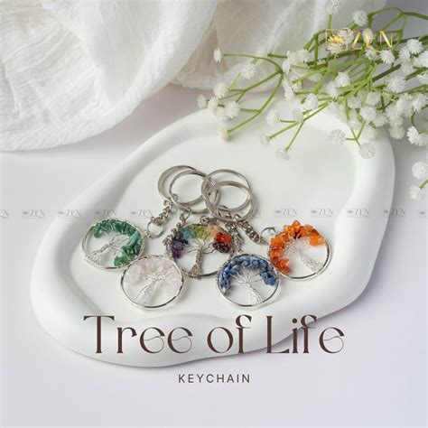 Tree Of Life Crystal Keychains | Spiritual Healing & Positive Energy ...