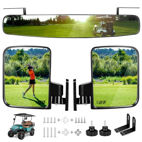 10L0L9.99WORLD MALL Newest Golf Cart Wide Rear View Convex 16.5" Extra ...