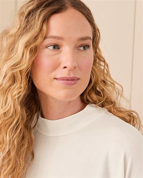 Comfort Knit Mock-Neck Tee | Garnet Hill