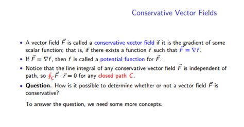 Image result for Conservative Vector Field Applications
