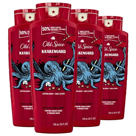 Old Spice Jabón corporal para hombre, Krakengard, espuma de larga ...