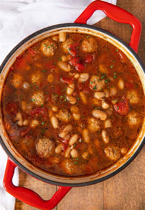 Italian Meatball Soup Recipe (w/ frozen meatballs) - Dinner, then Dessert