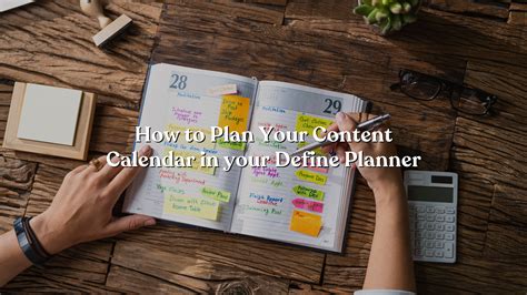 How to Plan Your Content Calendar in your Define Planner
