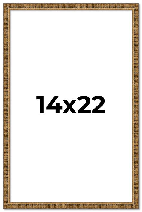 14x22 Frame Gold Solid Wood Picture Frame - Complete Modern Photo Frame ...