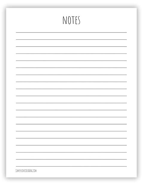 Image result for Downloadable Printable Notes Page