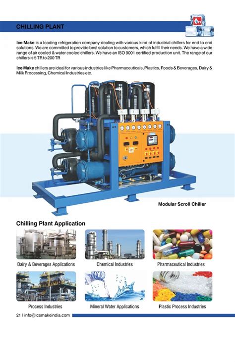 Chilling Plant - Air Cooled Chillers Manufacturer from Ahmedabad