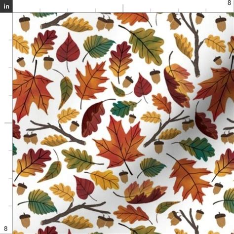 Fall Leaf Pattern Fabric | Leaf pattern, Autumn leaves, Minky fabric