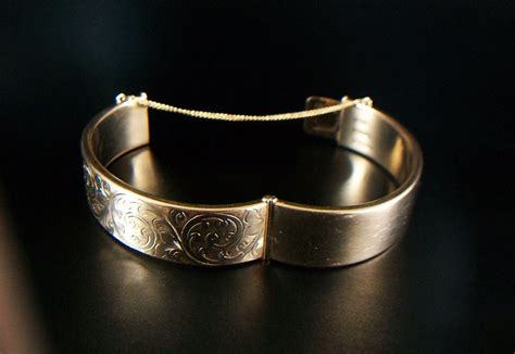 Payton Pepper Ltd, Antique 9k Rolled Gold Bangle Bracelet, U K, 20th ...