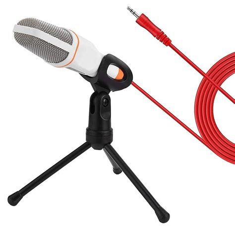 XIKKART Condenser Mic, 3.5mm Professional Condenser Gaming Microphone ...