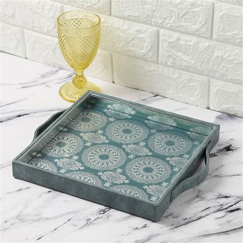 Buy INDIA CIRCUS Ethnic Circles Leather Tray from India Circus at just ...