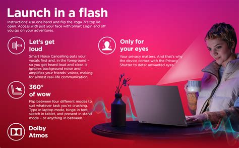 Lenovo Yoga 7 AMD Ryzen 7 7735U 14"(35.5cm) OLED 2-in-1 400Nits Laptop ...