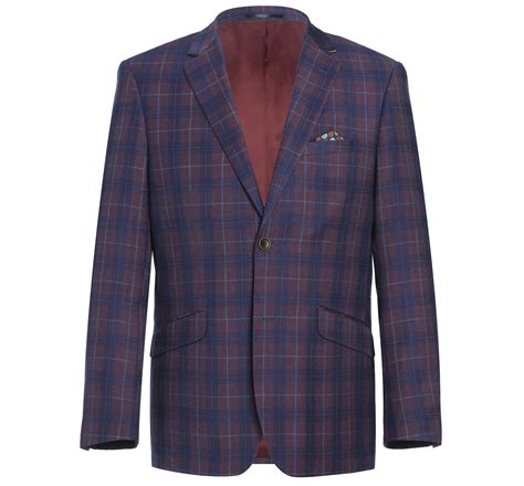 Men's 2 Buttons Slim Fit Blazer Premium Plaid Sport Coat - Sport Coat ...