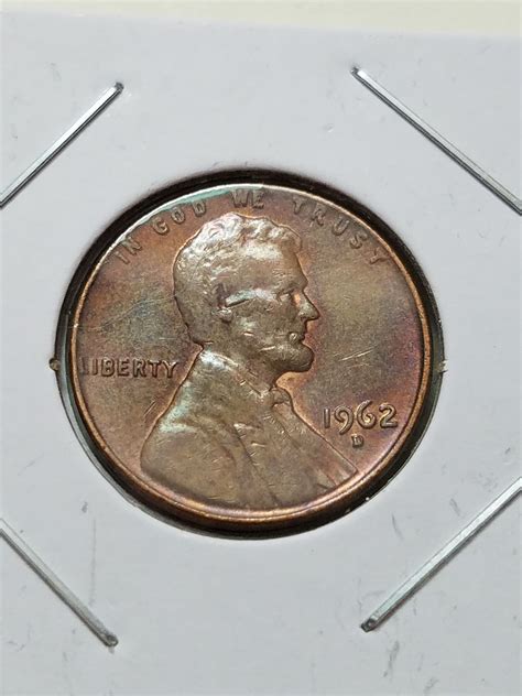 1962 D Lincoln Penny Toned - For Sale, Buy Now Online - Item #775755