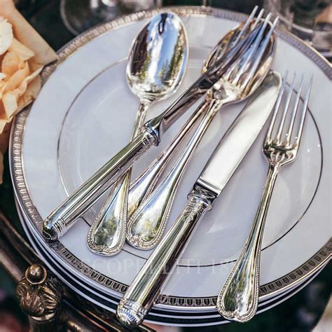 Christofle Malmaison 5 piece Silver Plated Flatware Set