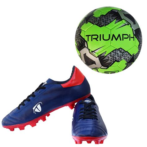 Triumph Football Pvc Boss Green With Gowin Football Shoe Ace Navy Red ...