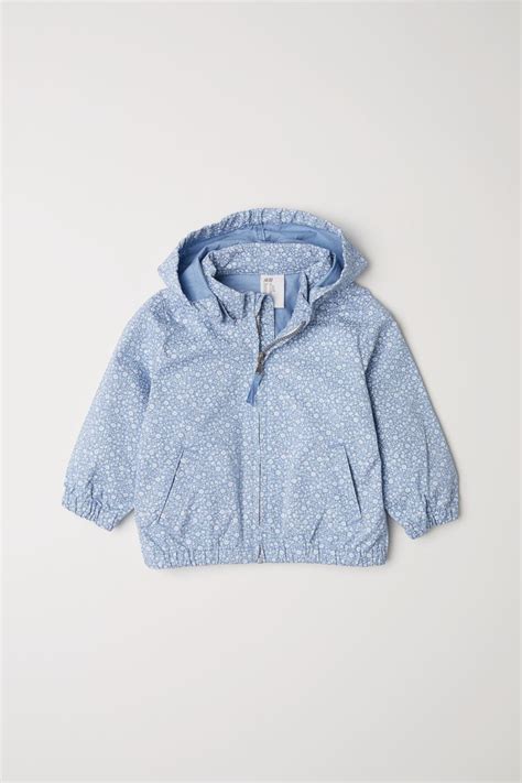 Patterned cotton jacket - Light blue/Floral - Kids | H&M IN