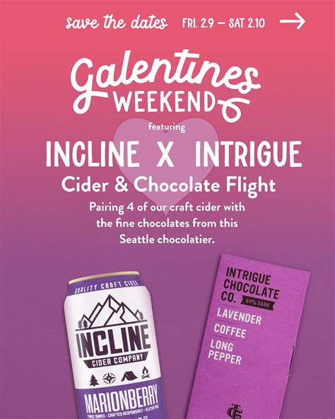 Incline Cider + Chocolate Pairing — Incline Cider Company & Taproom