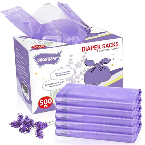 Amazon.com: Baby Disposable Diaper Bags Easy-To-Tie Tabs Diaper Sacks ...