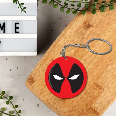 Funny Wooden Deadpool Keychain | Quirky Marvel Gift | Premium Keyring ...