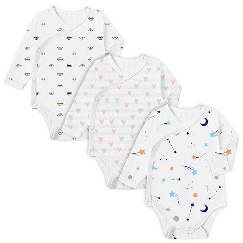 Organic Cotton Baby Front Open Full Sleeve Onesie | Car, Galaxy & Litt ...