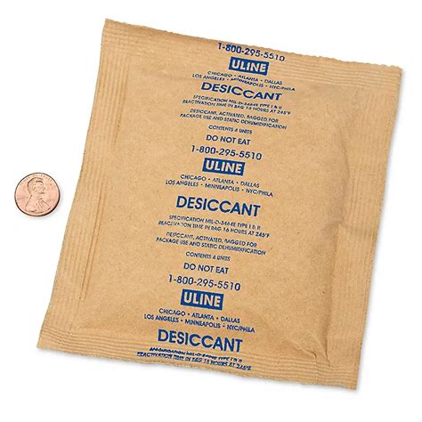 Kraft Bag Clay Desiccants - Unit Size 4, 34 Gallon Drum S-1604 - ULINE