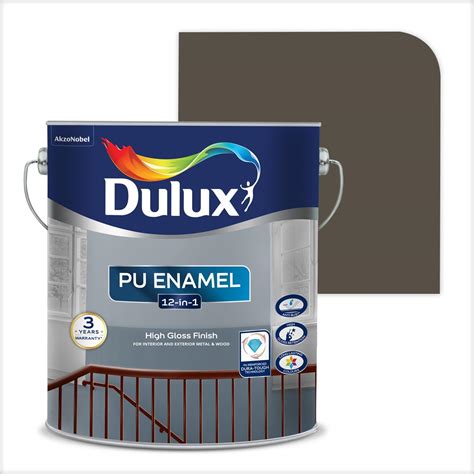 Dulux PU Enamel Black 500 ml High Gloss Finish Paint for Interior ...