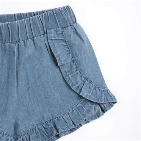 Chicco Girls Blue Self Design Shorts - Bottom – Chicco India